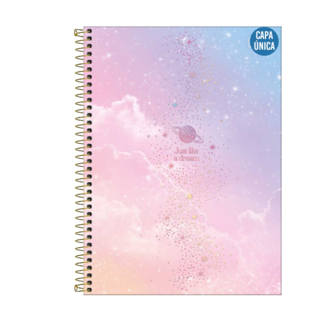 CADERNO ESPIRAL CAPA DURA UNIVERSITARIO 1 MATERIUA MAGIC 80 FOLHAS - LILLA PAPER