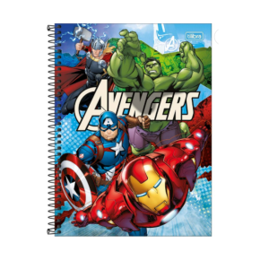 CADERNO ESPIRAL UNIVERSITARIO AVANGERS 1 MATERIA 80 FOLHAS- LILLA PAPER (2)