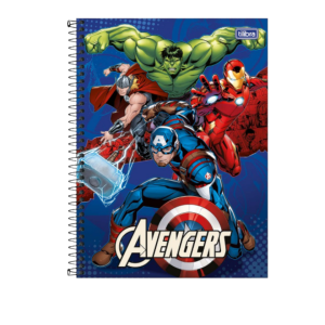CADERNO ESPIRAL UNIVERSITARIO AVANGERS 1 MATERIA 80 FOLHAS- LILLA PAPER (4)