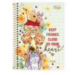 CADERNO 1/4 ESPIRAL CAPA DURA POOH 80F